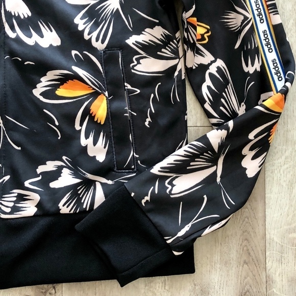 Adidas x Farm Rio, Hooded Track Jacket, Butterfly Print, Size XS, Good Condition - Picture 7 of 16